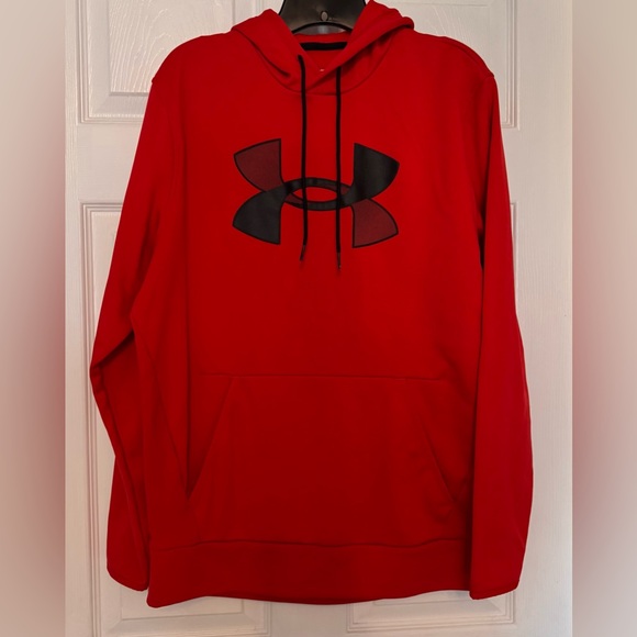 Under Armour Loose Cold Gear Red & Black Hooded
Sweatshirt - Picture 1 of 3